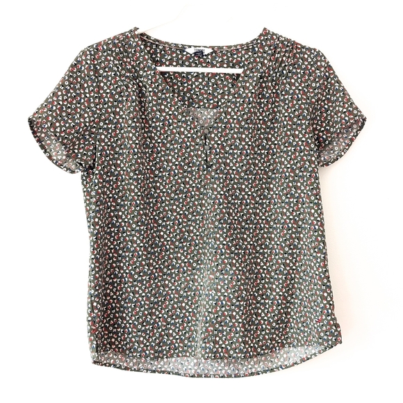 Tommy Jeans Floral Pattern No Wrinkle Blouse In Size S - Picture 1 of 10